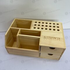 Hộp để dụng cụ bằng gỗ LUOWEI (24x15x11cm)