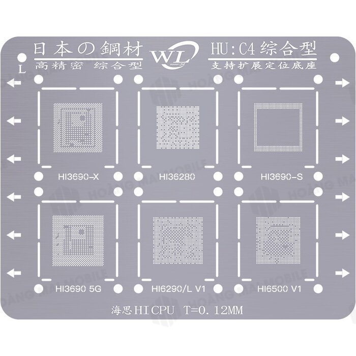 Vỉ HU:C4 hãng WL dày 0.12 mm cho HI3690-X, HI36280, HI3690-S, HI3690 5G, HI6290/L V1, HI6500 V1