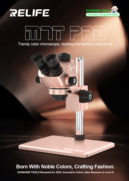 Kính hiển vi sửa điện thoại 3 mắt Relife RL-M7T Pro-B11, ống thứ ba để gắn camera