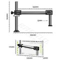 Giá đỡ kính hiển vi LUOWEI LW-GK03 thanh đòn kép dài xoay 360 độ GẮN BÀN