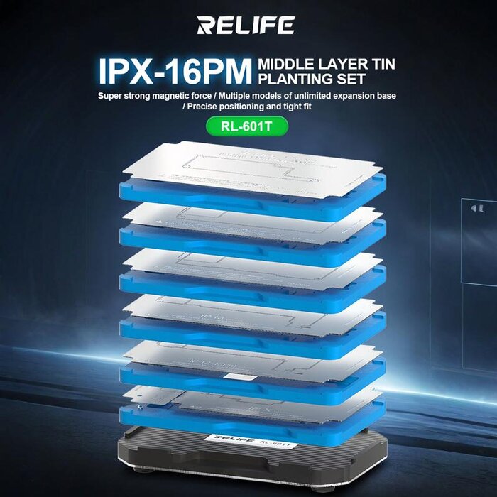 Bộ làm chân viền RELIFE RL-601T iPhone X đến 16PM (25 in 1)