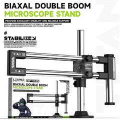 Giá đỡ kính hiển vi LUOWEI LW-GK02 thanh đòn kép dài xoay 360 độ GẮN BÀN