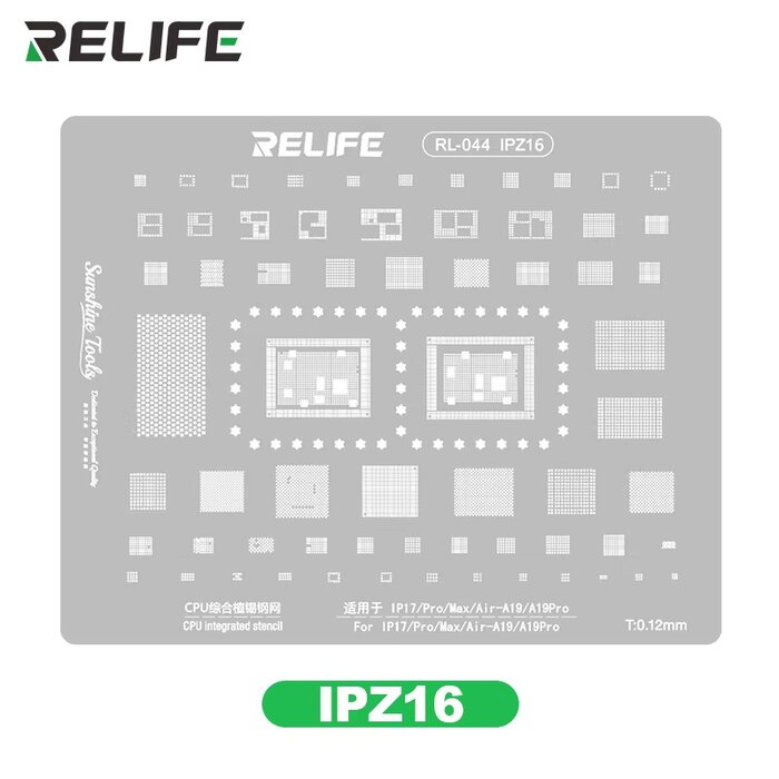 Vỉ CPU RELIFE RL-044 IPZ16 cho iPhone 17, 17 Pro, 17 Pro Max, 17 Air chip A19 và A19 Pro