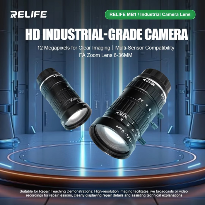 Ống kính Zoom công nghiệp RELIFE MB1 12MP 6-36mm 4K