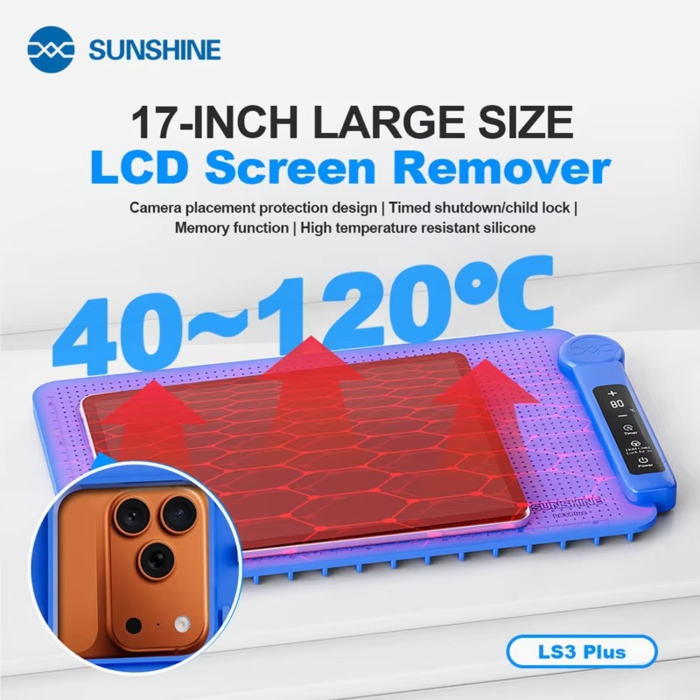 Thảm nhiệt SUNSHINE LS3 Plus 17 inch nhiệt độ 40~120℃