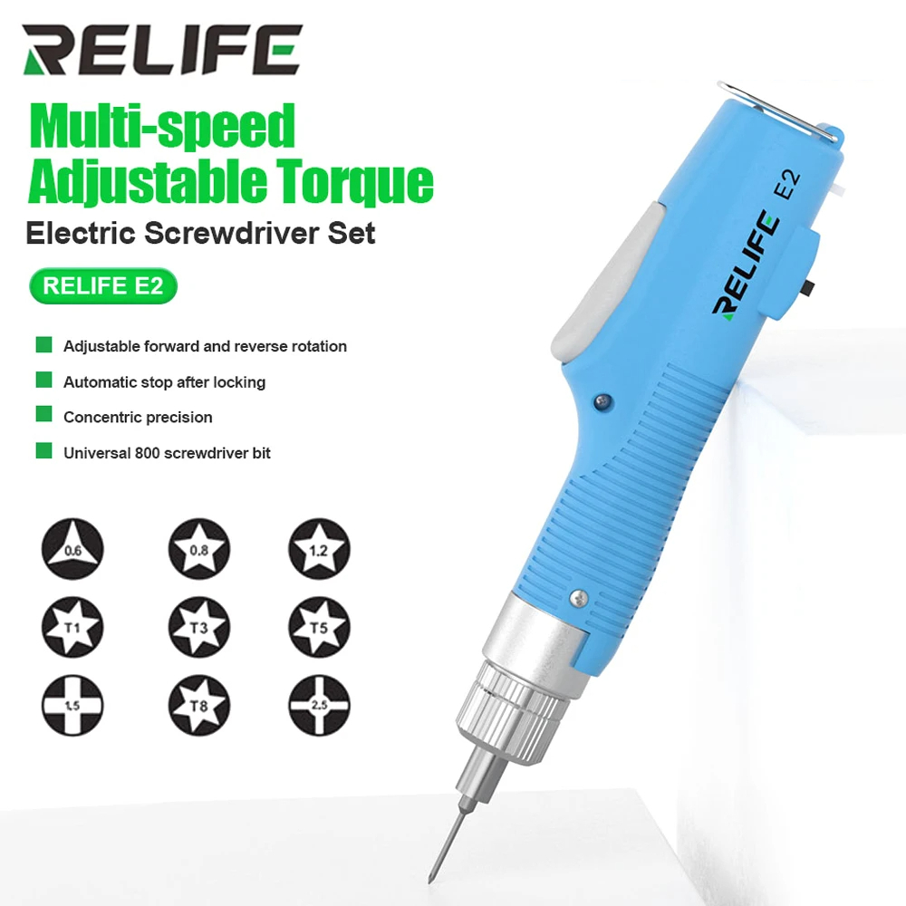 Bộ tô vít điện Relife E2 có chỉnh lực trượt tránh toét ốc