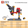 Kính hiển vi 3 mắt YCS 6558XS thị kính WF10X/23mm, Zoom 6.5X-58X (0.5X CTV)
