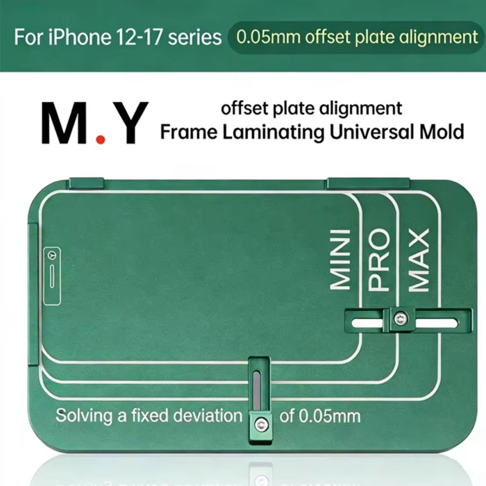 Khuôn định hình khung đa năng M.Ydành cho iP 12-17 Pro Max, độ dày 0.5mm