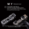 Bộ nắp bảo vệ ống kính camera trước M.Y gồm 4 chiếc cho iPhone X~17 Pro Max, hỗ trợ sửa chữa Face ID