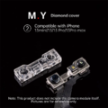 Bộ nắp bảo vệ ống kính camera trước M.Y gồm 4 chiếc cho iPhone X~17 Pro Max, hỗ trợ sửa chữa Face ID