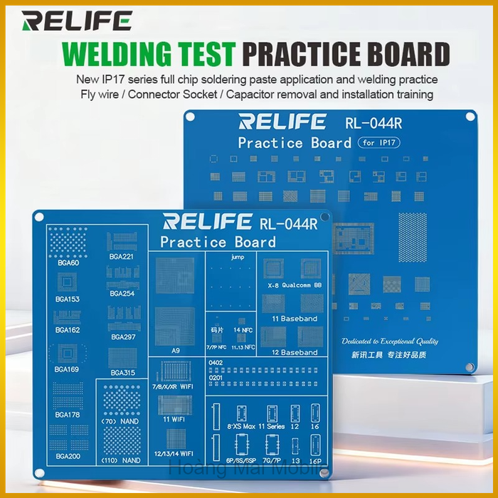 Bảng thực hành hàn RELIFE RL-044R để đào tạo thực hành hỗ trợ iPhone 8G-17