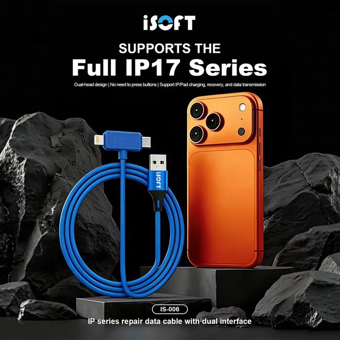 Cáp chạy phần mềm iPhone 6 -17, iPad ISOFT IS-006 (tự động vào Recovery)