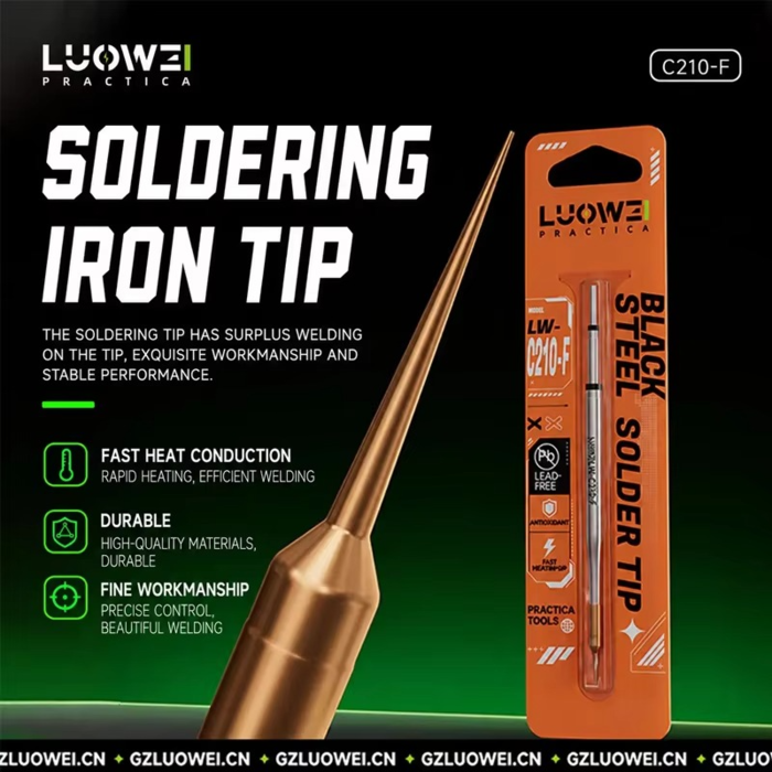 Mũi hàn C210 LUOWEI LW-C210-F_Thẳng đầu đồng siêu nhỏ