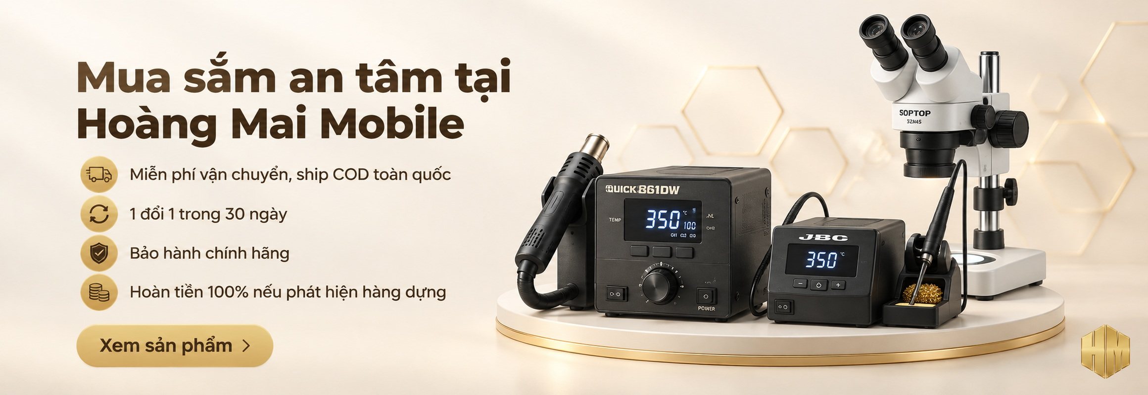 Mua sắm an tâm tại Hoàng Mai Mobile