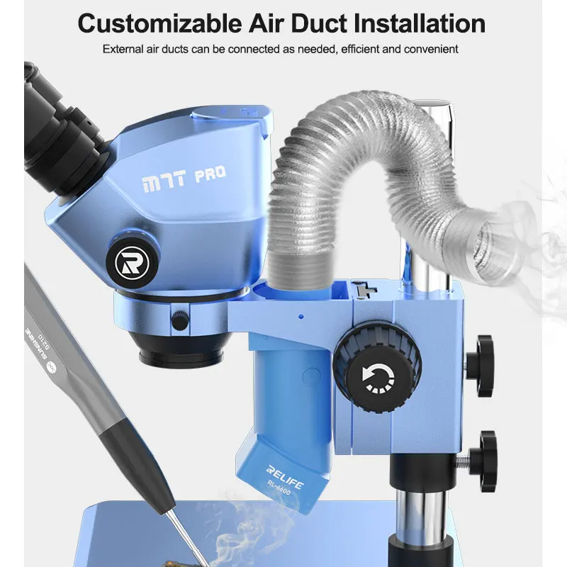 Quạt hút khói RELIFE RL-6600 trong quá trình sửa chữa điện thoại