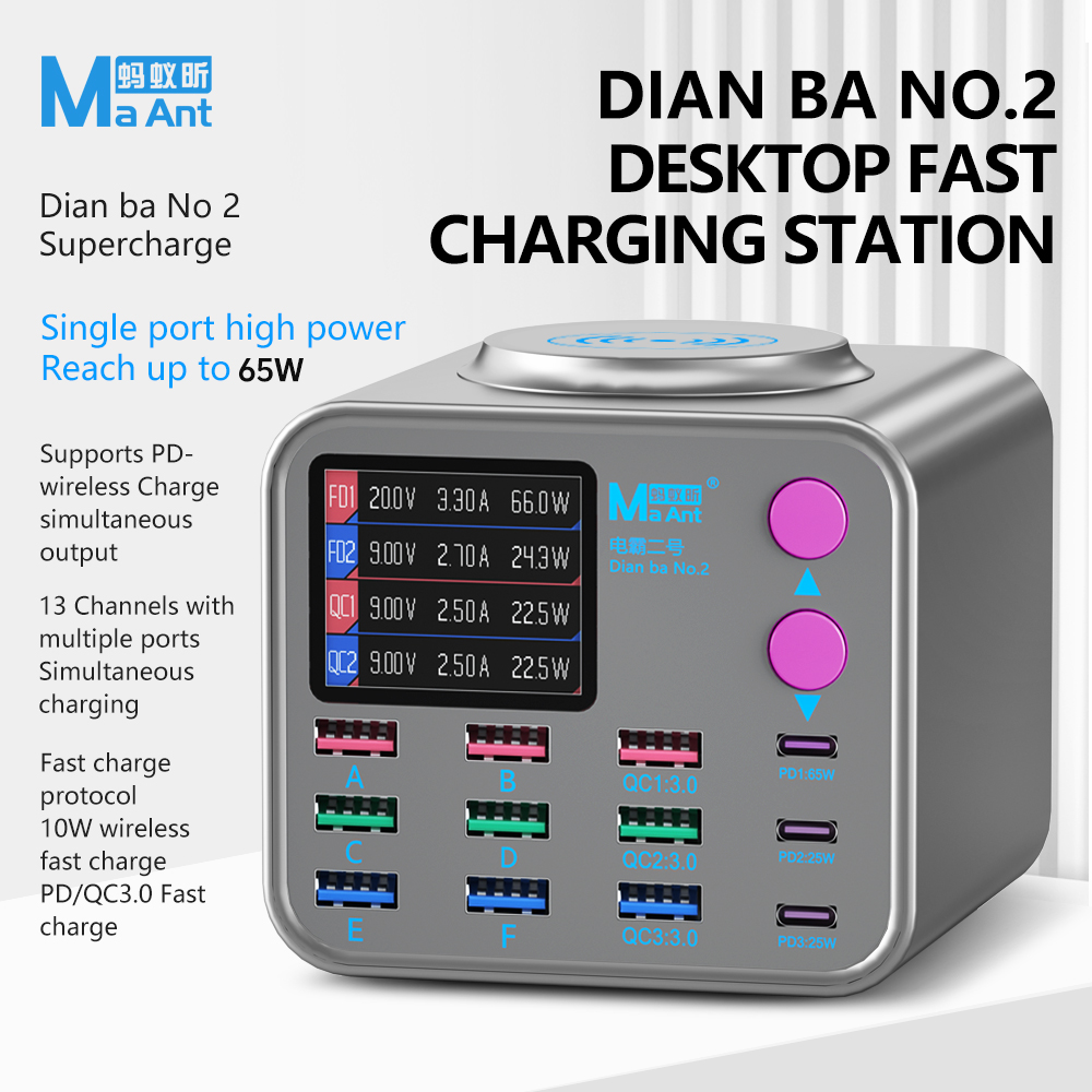 Sạc báo dòng MAANT DIAN BA NO.2 - 13 Cổng Sạc, Công Suất Cao