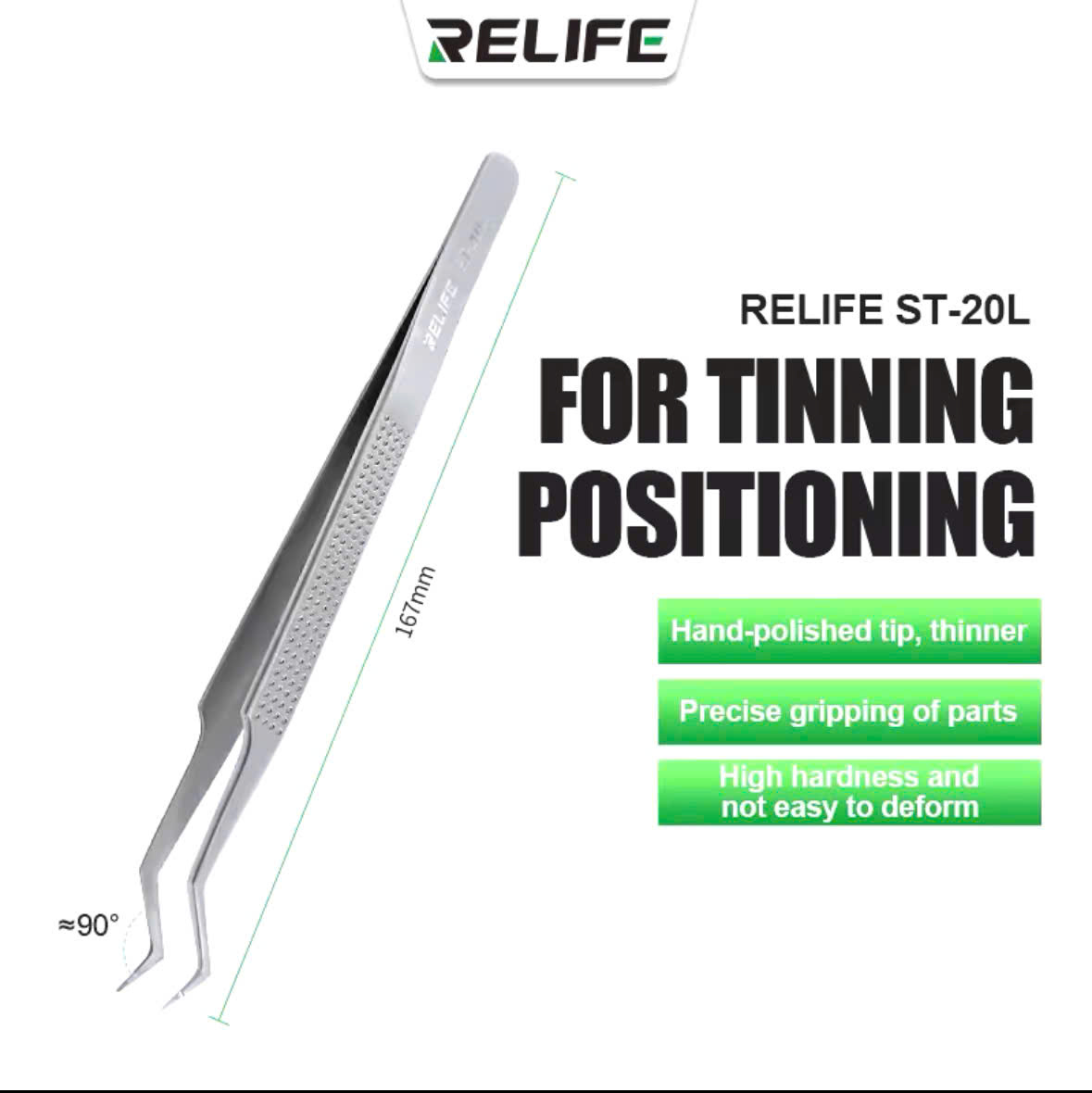 Hình ảnh Panh nhíp RELIFE ST-20L - công cụ gắp IC chuyên dụng cho thợ sửa chữa điện thoại
