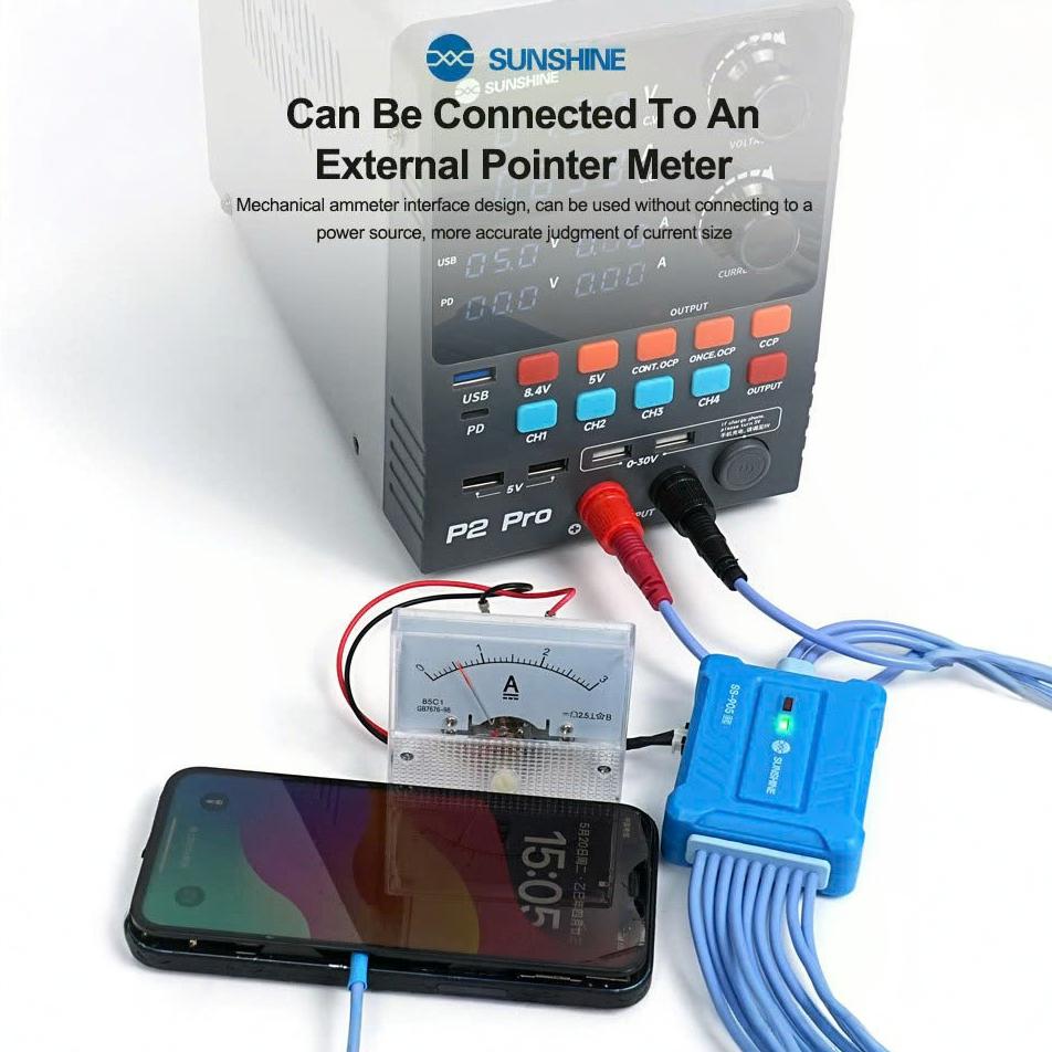 Ứng dụng thực tế của dây cấp nguồn SUNSHINE trong sửa chữa điện thoại