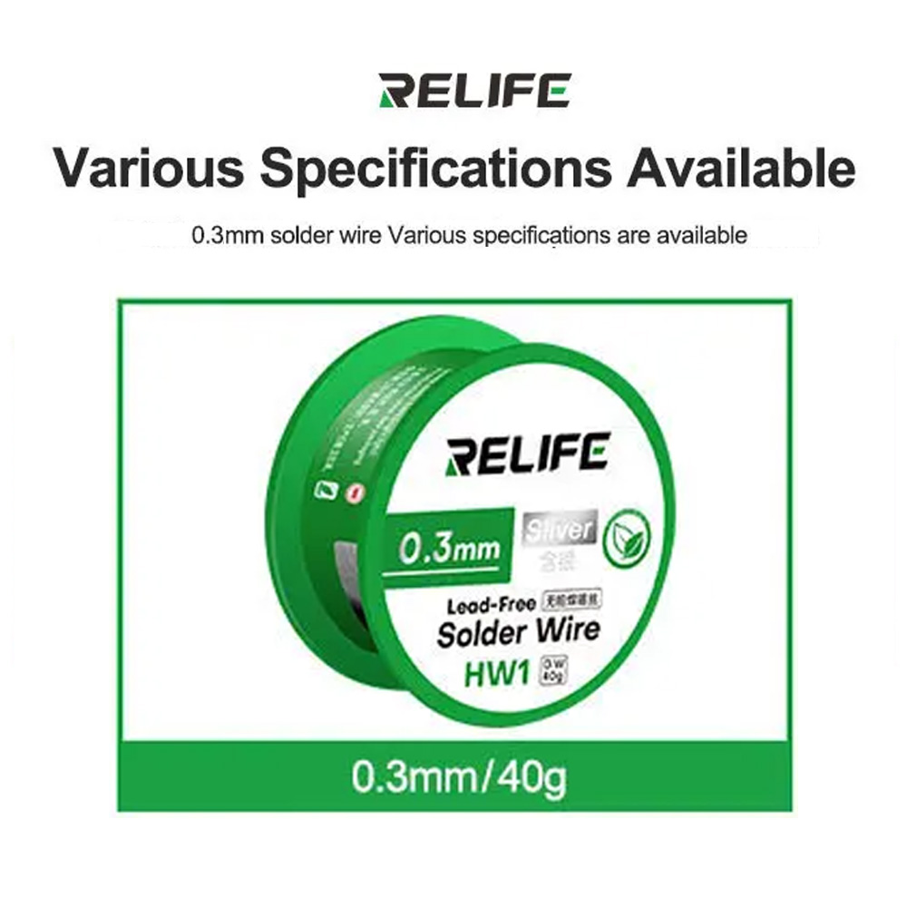 Thiếc hàn RELIFE HW1 bạc không chì 40g 0.3mm – Sản phẩm chất lượng cao