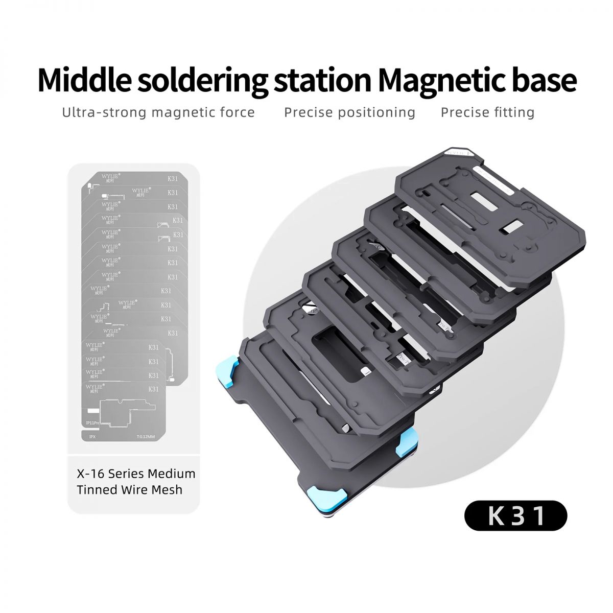 Hình ảnh bộ làm chân viền Wylie K31 - giải pháp tuyệt vời cho thợ sửa chữa điện thoại.