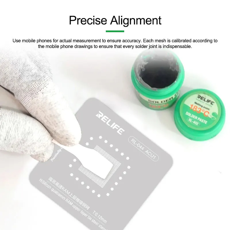 Hình ảnh minh họa ứng dụng thực tế của Bộ vỉ làm chân CPU trong công việc sửa chữa điện thoại.