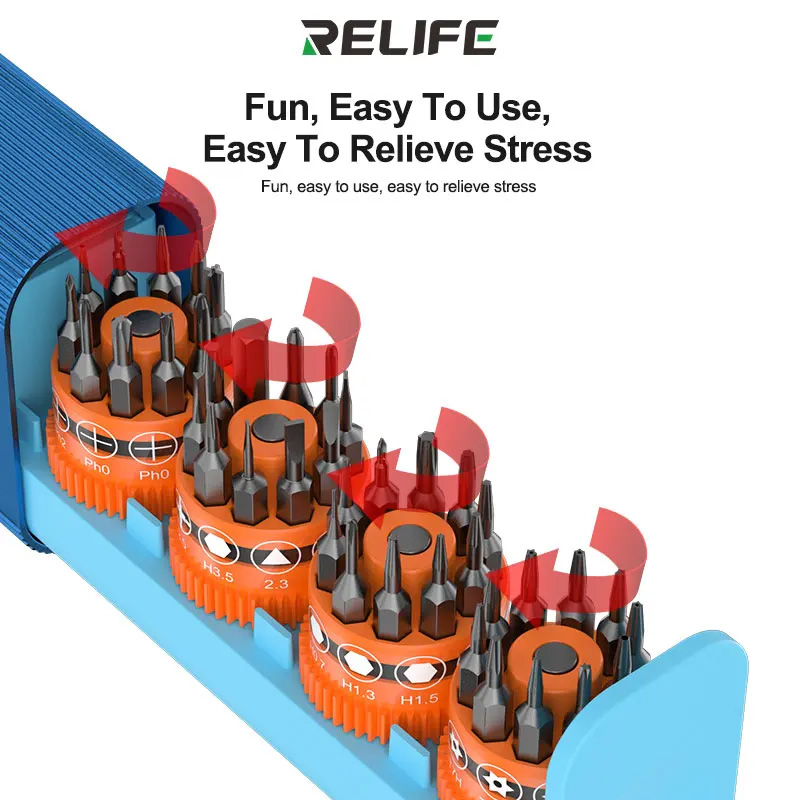 Các đầu tô vít của Bộ tô vít đa năng RELIFE RL-5122 – Đa dạng cho mọi nhu cầu sửa chữa
