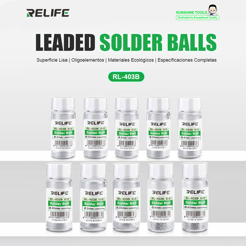 Thiếc hàn bi RELIFE RL-403B - sản phẩm chất lượng cho thợ sửa chữa điện thoạ