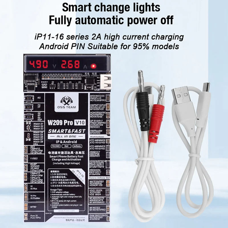 Hình ảnh Kích pin iPhone & Android OSSTEAM W209 Pro, thiết bị kích pin đa năng cho điện thoại.