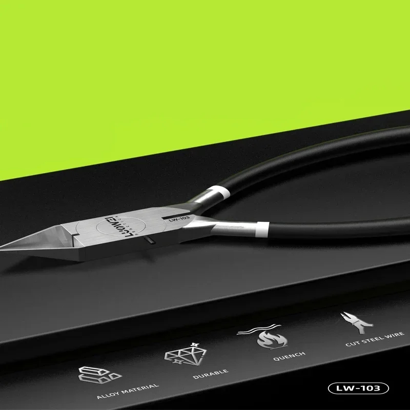 Hình ảnh tổng quan Kìm cắt dây LUOWEI LW-103 với lưỡi cắt sắc bén và tay cầm chống trượt.