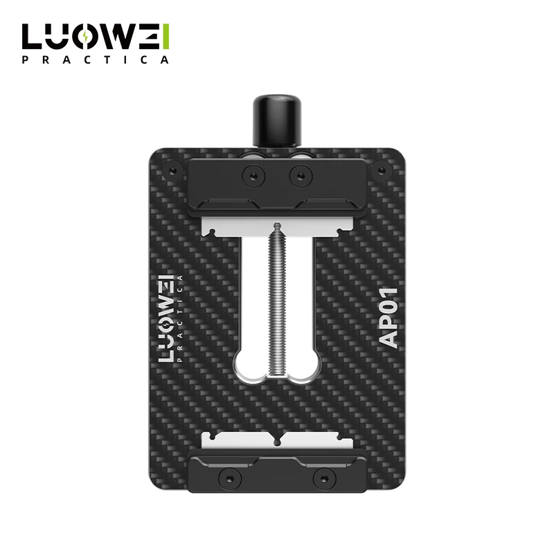 Hình ảnh tổng quan Kẹp Main LUOWEI LW-AP01 Carbon Fiber với thiết kế sợi carbon và trục xoắn.