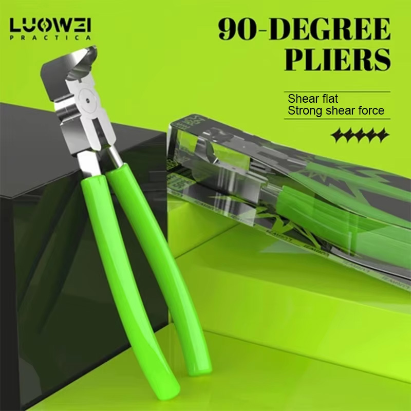 Hình ảnh tổng quan kìm LUOWEI LW-101 với tay cầm xanh và mũi cắt bạc.