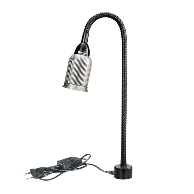 Tổng quan Đèn kỹ thuật chân nam châm SUNSHINE SS-804 với chụp nhôm và hose uốn cong.