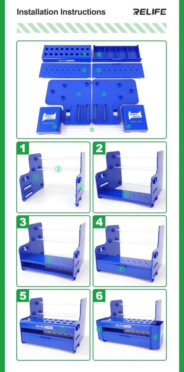 Hướng dẫn lắp ráp hộp dụng cụ Relife RL-001G