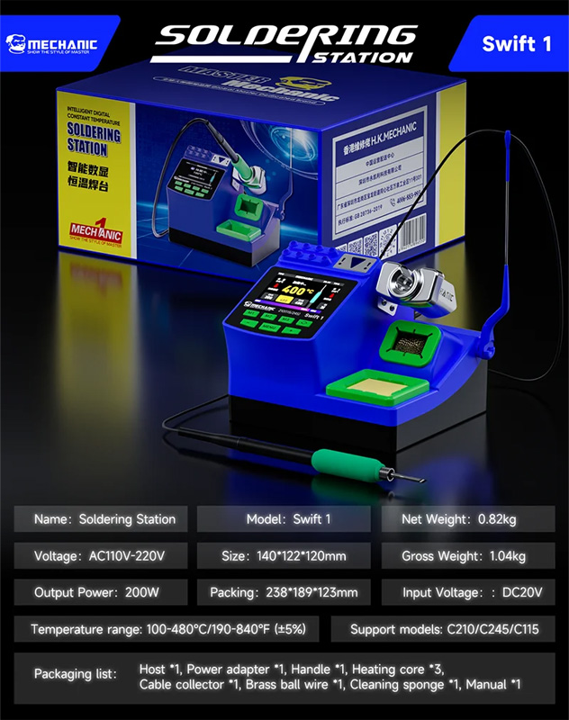 Các thông số kỹ thuật của Máy hàn MECHANIC Swift 1