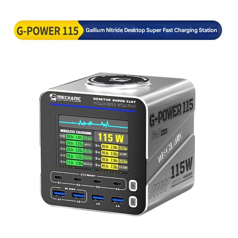 Bộ sạc nhanh MECHANIC G-POWER 115 với màn hình TFT 3.5 inch hiển thị dữ liệu sạc realtime