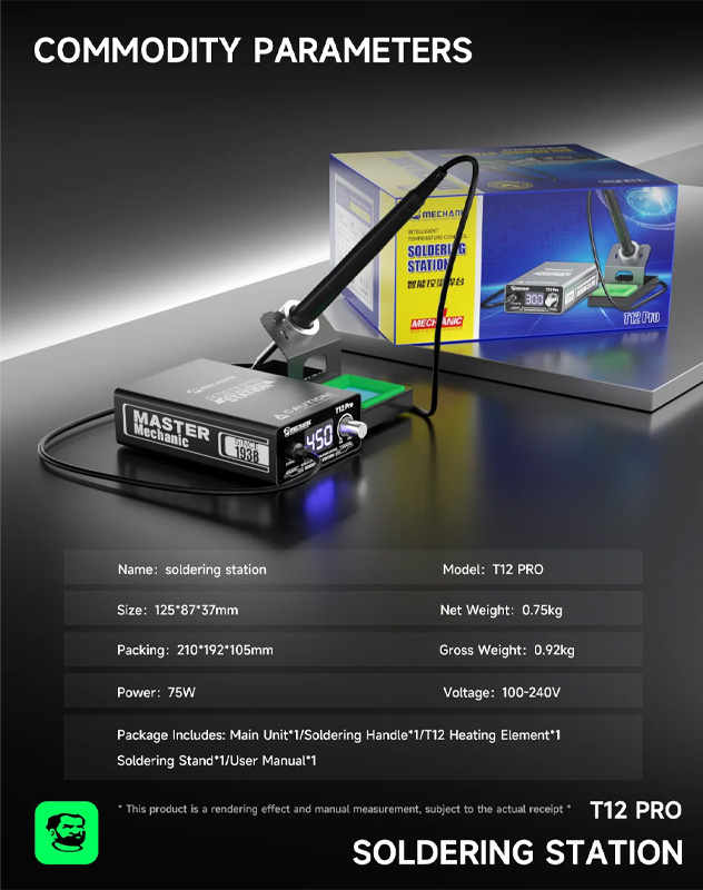 Bảng thông số Kỹ thuật Máy hàn MECHANIC T12 Pro