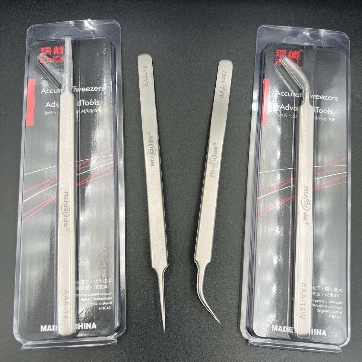 Panh nhíp RUIQI AAA-14 đầu thẳng và AAA-14W đầu cong chính hãng