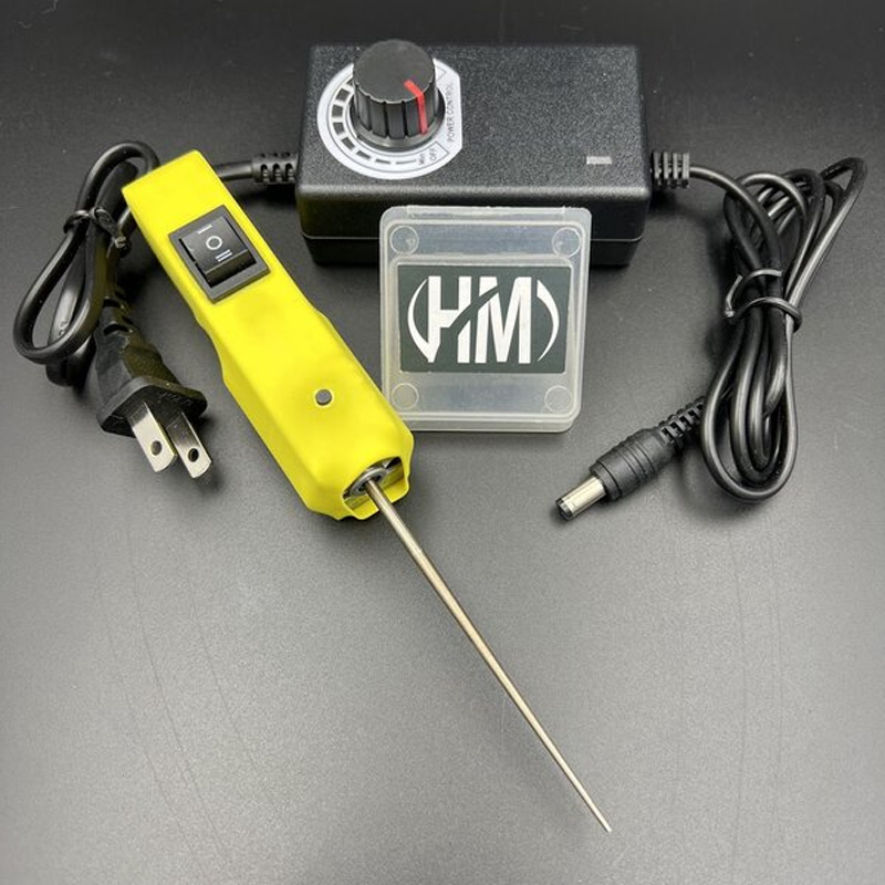 Máy cuốn keo liền trục đầu dài 9cm (vàng) với thân cầm tiện lợi