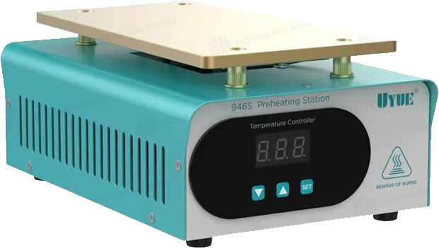 Đế nhiệt đa năng UYUE 946S 400W mặt nhôm vàng tách màn hình LCD