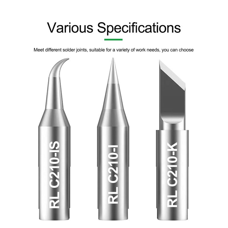 Bộ 3 mũi hàn chụp đầu C210 RELIFE RL-C210 chính hãng: I, K, IS