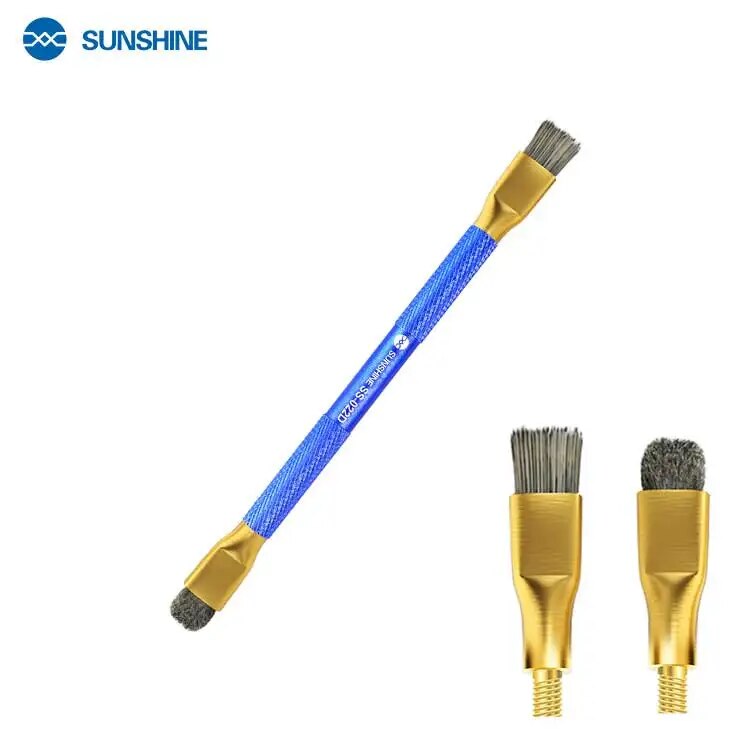 Hình ảnh thực tế chổi SUNSHINE SS-022D với tay cầm xanh chống trượt và 2 đầu đa năng