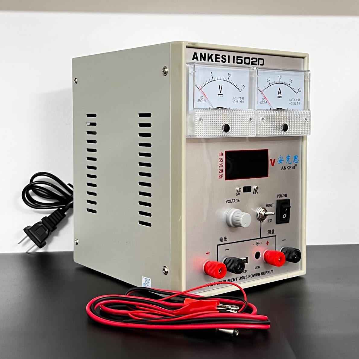 Hình ảnh thực tế máy ANKESI 1502D với đồng hồ kim và màn LCD hiển thị rõ nét