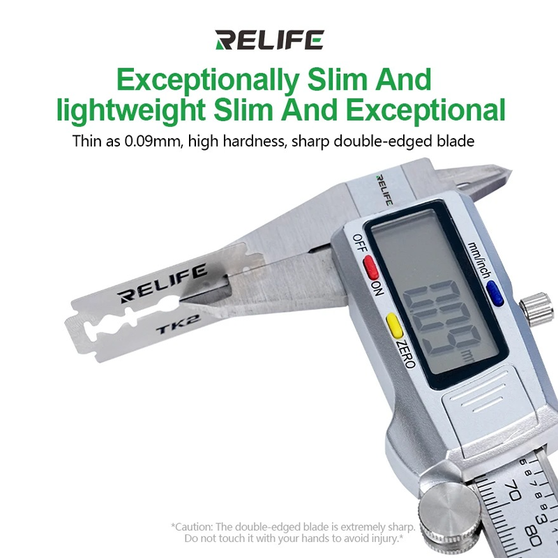 Lưỡi dao siêu mỏng 0.09mm của RELIFE TK2 – Độ chính xác cao