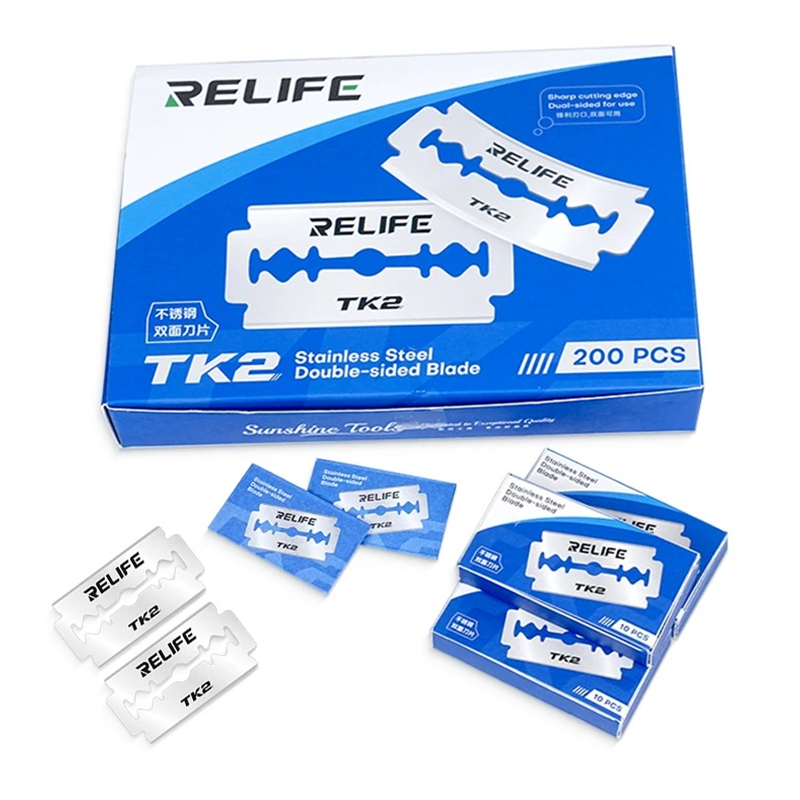 Hình ảnh sản phẩm Dao lam mỏng RELIFE TK2 đầy đủ hộp lớn và hộp nhỏ