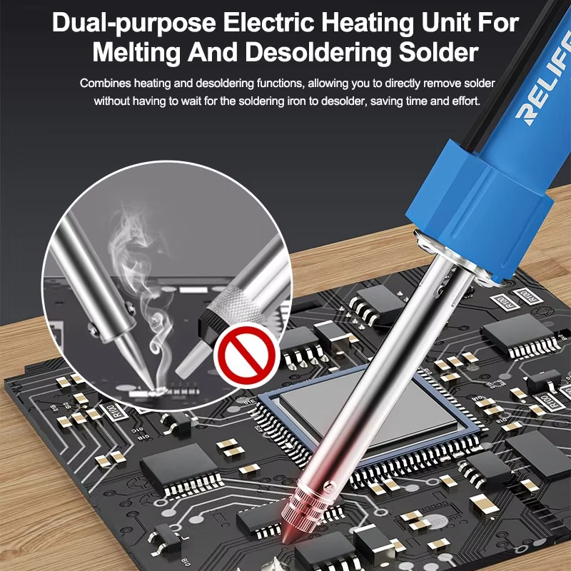 Ứng dụng thực tế hút thiếc linh kiện bằng RELIFE TO5
