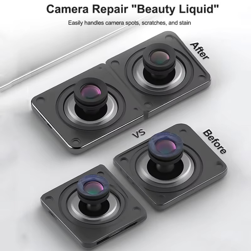 Trước và sau khi dùng dung dịch tạo phấn camera RELIFE RL-035Q – che lấp vết xước